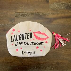 ✅ Benefit “Laughter is the best cosmetic” small cosmetic or makeup bag